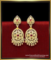 Latest Ruby Stone Gold Forming 2 Gram Gold Earrings 2 gram gold earrings new design