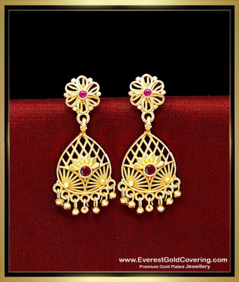 ERG2665 - New Daily Wear Dangle Earrings Gold Forming Jewellery