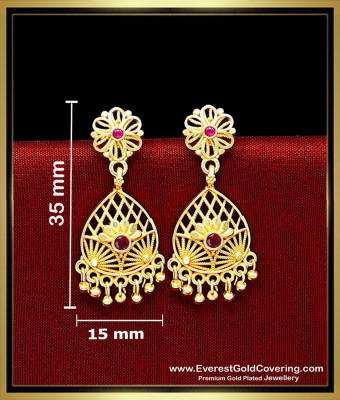 ERG2665 - New Daily Wear Dangle Earrings Gold Forming Jewellery ERG2665 - New Daily Wear Dangle Earrings Gold Forming Jewellery