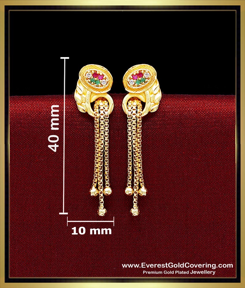 simple modern unique gold earrings design