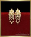 Traditional Chain Hanging Daily Wear Gold Stud Earrings Gold Plated 1 Gram Gold Simple Daily Wear Earrings