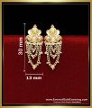 Traditional Chain Hanging Daily Wear Gold Stud Earrings Gold Plated 1 Gram Gold Simple Daily Wear Earrings