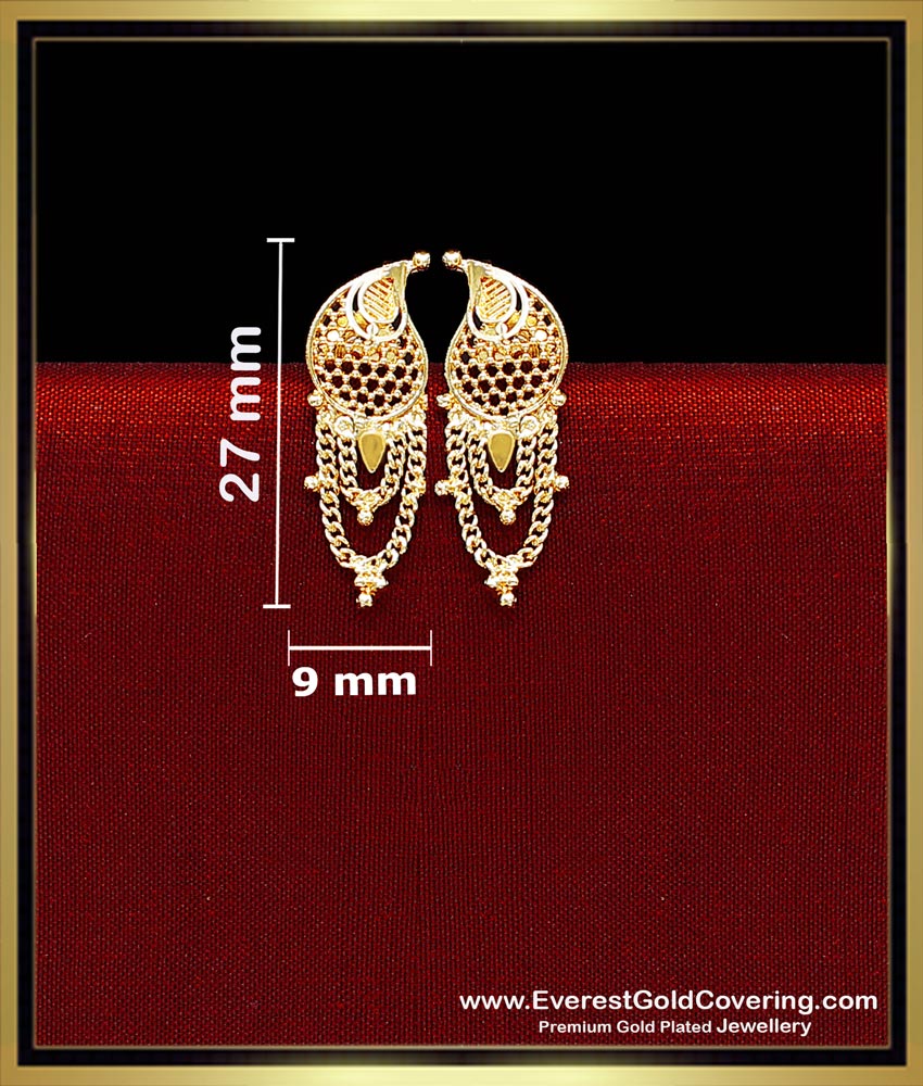 1 gram gold earrings new design with price