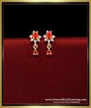 Elegant Orange Colour Stone 1 Gram Earrings for Women stone stud earrings artificial