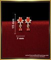 Elegant Orange Colour Stone 1 Gram Earrings for Women stone stud earrings artificial