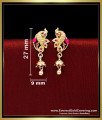 Beautiful Peacock Design Ruby Stone Light Weight Earrings peacock earrings design