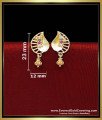 New Leaf Model Gold Plated Daily Wear Stone Earrings Leaf design earrings studs