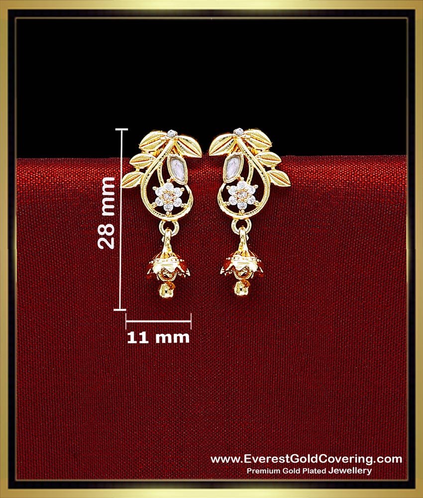 Imitation Jewellery Daily Wear Trendy Gold Earrings Designs white stone earrings for women