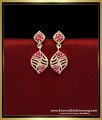 Trendy Gold Earrings Lightweight Ruby Stone Earrings stylish ruby stone earrings for women