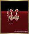 Trendy Gold Earrings Lightweight Ruby Stone Earrings stylish ruby stone earrings for women