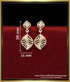 Beautiful White Stone Daily Wear Gold Plated Earrings Designer Gold Plated Earrings for Women