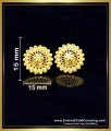Traditional Flower Design Yellow Gold Stud Earrings Online forming gold earrings design