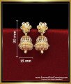 1 Gram Gold Plated Daily Wear Plain Jhumkas Earrings 1 gram gold jhumka earrings online