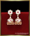 Traditional Multi Stone Jhumka Earrings Impon Jewellery bridal traditional gold jhumka design