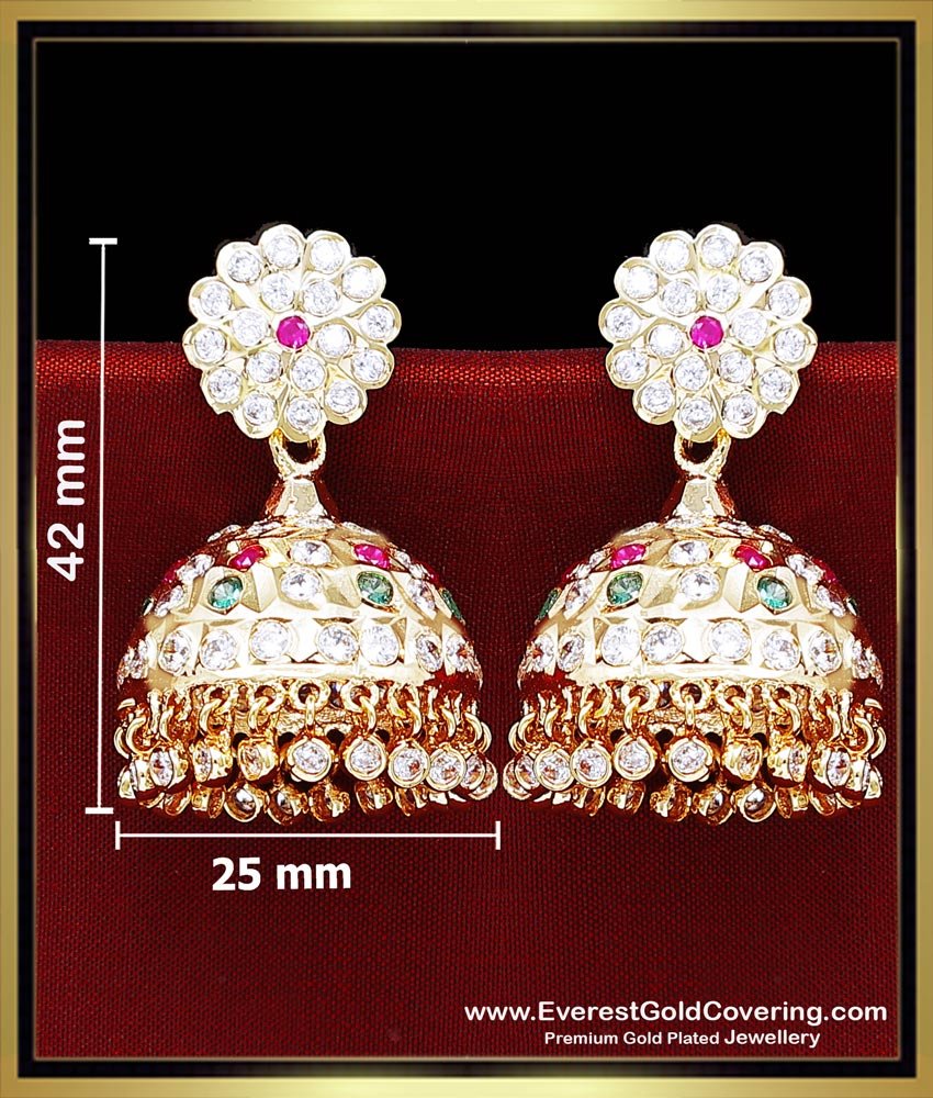 Original Impon Big Bridal Traditional Gold Jhumka Design jhumki earrings impon jewellery online shopping
