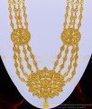 HRM532 - Buy Muslim Wedding Gold Jewellery Four Line Flower Design Long Governor Malai Collections Online 4 line governor malai, 3 line governor malai,