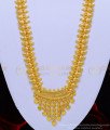 HRM595 - Kerala Jewellery Bridal Wear Latest Light Weight Gold Haram Design for Women one gram gold jewellery, show mala gold, 1 gram gold jewelry, chidambaram covering, imitation jewellery, kerala haram, mango mala, gold covering,