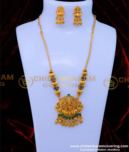 HRM877 - Best Quality Kemp Stone Traditional Antique Jewellery Set