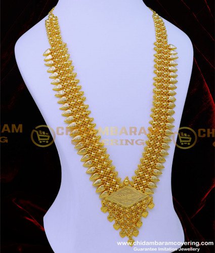 HRM889 - Gold Design Long Haram Kerala 1 Gram Gold Jewellery Online