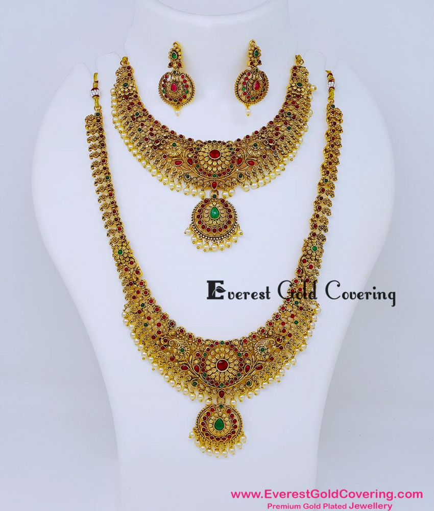 South Indian Bridal Jewellery Set Pearl