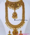 Radha Krishna Design Haram Necklace Jewellery Set
