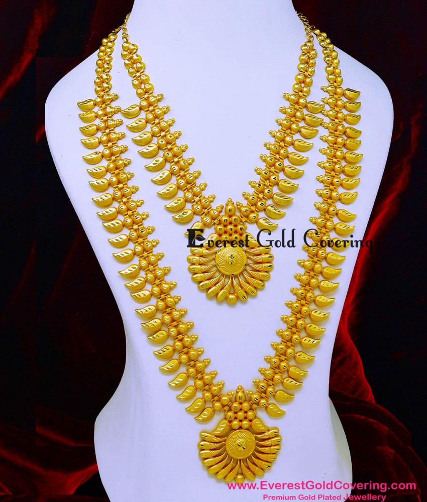 kerala jewellery bridal necklace and haram