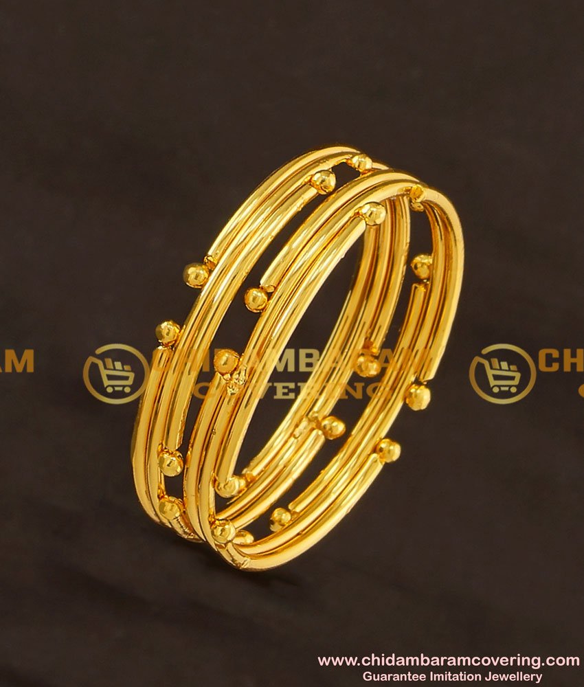 KBL016 - 1.14 Size Gold Design Gold Plated Bangles for Baby Girl