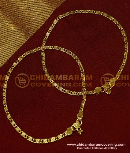 ANK035 - 10 Inch Trendy Light Weight Indian Daily Wear New Payal Design One Gram Jewellery Online