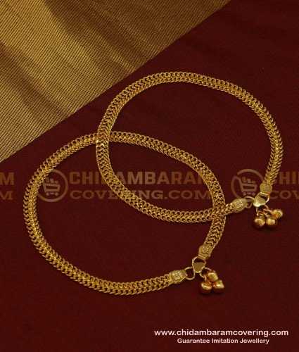 ANK072 - 11.5 Inches Gold Plated Guaranteed Anklet Design for Daily Use