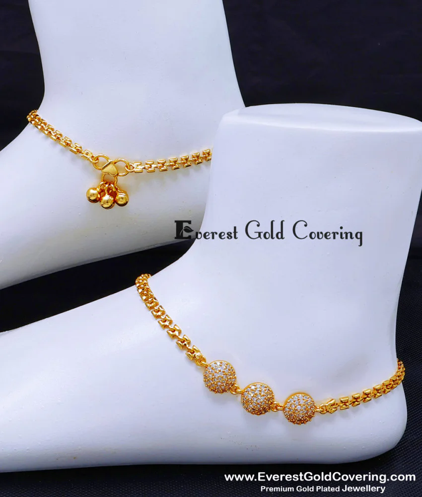 Buy Latest Party Wear Gold Anklet Designs for Ladies