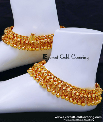ANK155 - 11.5 Inch Gold Plated Dulhan Heavy Bridal Payal Designs