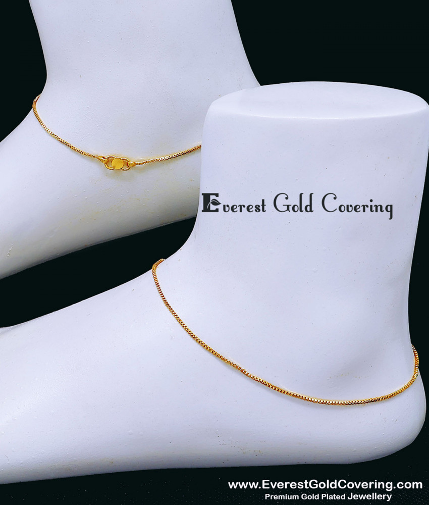 Pure Impon Daily Wear Simple Chain Anklet Design for Girls Latest Daily Wear Impon Anklet Collection