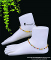 Trendy Gold Plated Multi Colour Crystal Beads Anklet Design Gold Plated Crystal Beads Anklet for Women