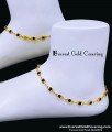 Latest Fashion Anklet Design with Black Stones Payal for Women Latest Gold Plated Black Stone Anklet Design Online