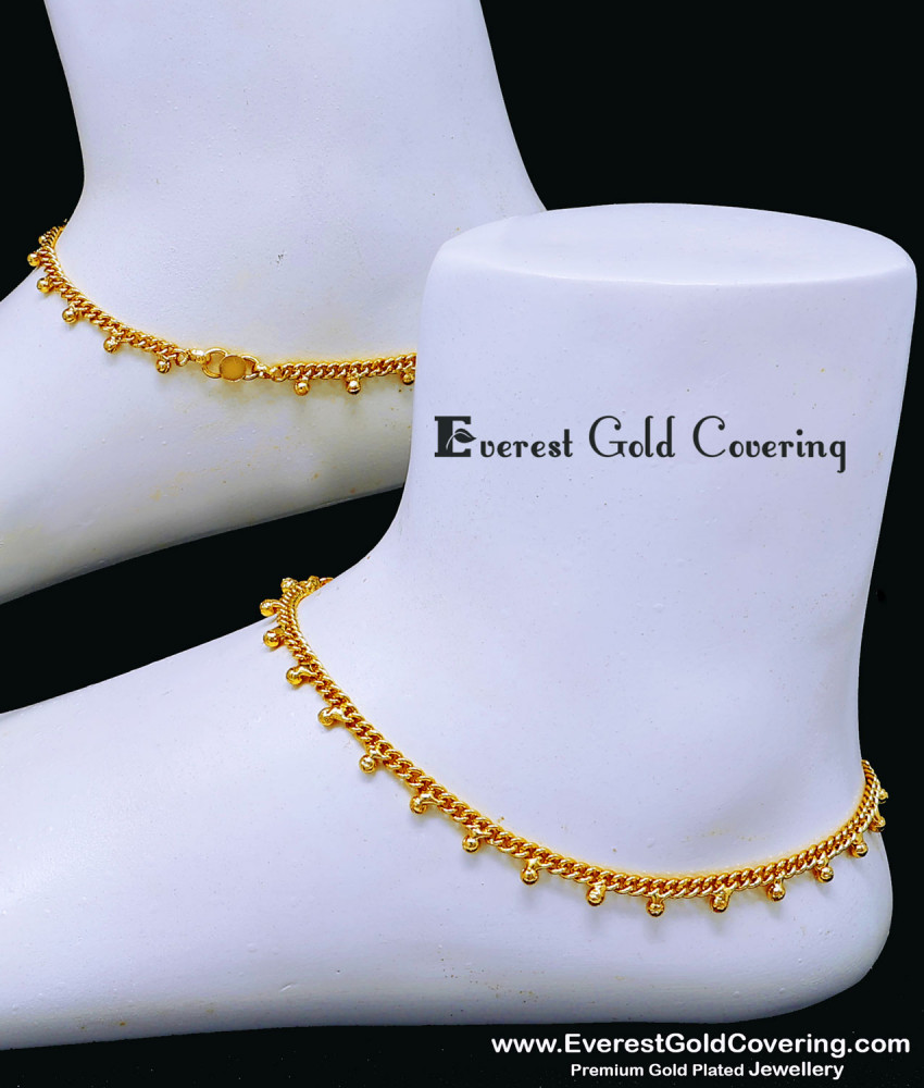 Premium Gold Plated Daily Use Wedding Special Anklet Design Trendy Daily Wear Anklet Design
