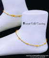Modern 1 Gram Gold Light Weight Chain Anklets for Women gold plated anklets for women