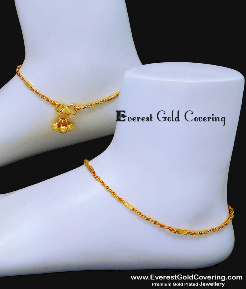 Buy Simple Daily Wear Anklet Padasaram Gold Model gold chain design for female daily use