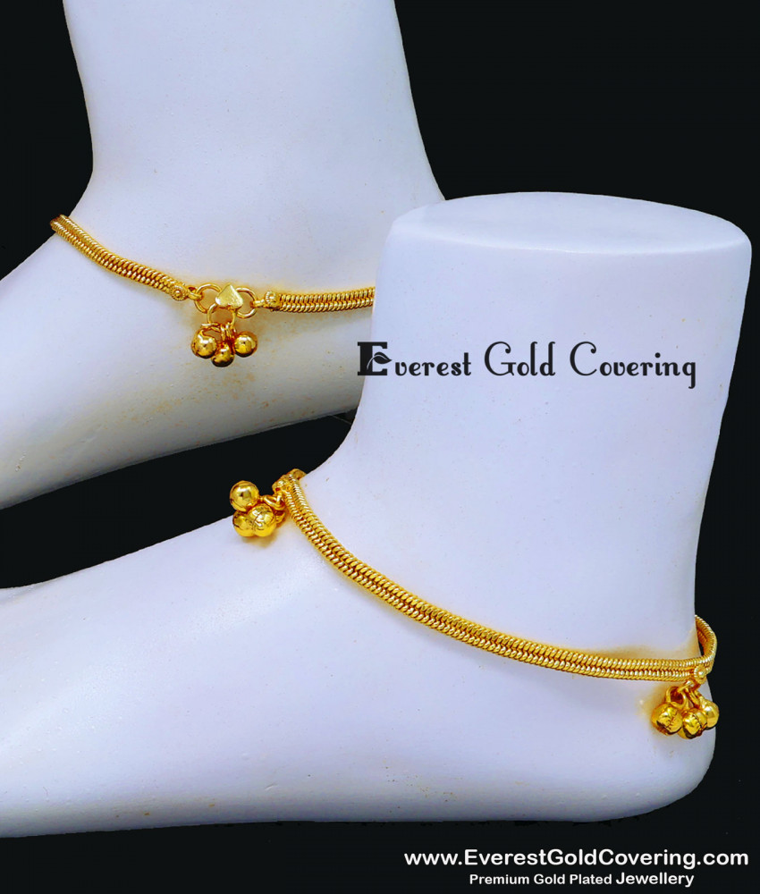 Gold Plated Daily Use Silver Payal Design for Women silver payal for women design