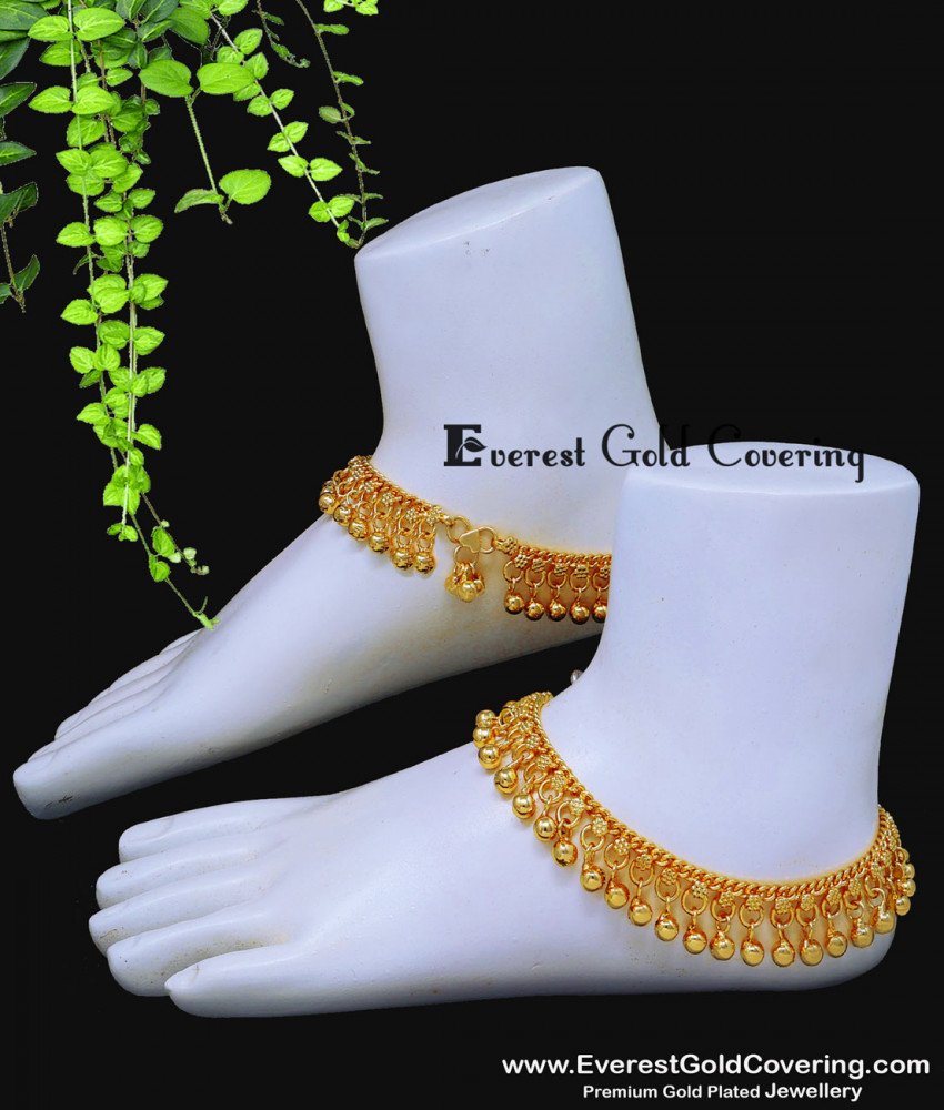 Gold Look Traditional Heavy Marriage Bridal Anklet Design wedding dulhan payal design