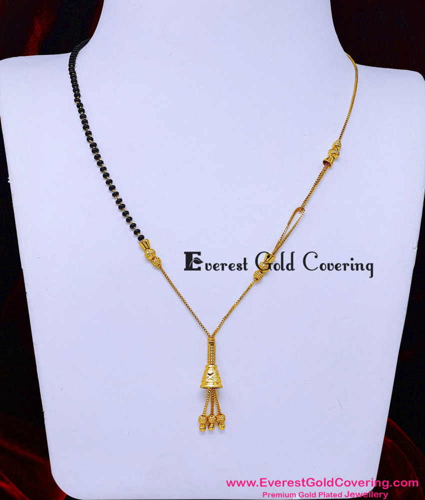 half gold chain half mangalsutra