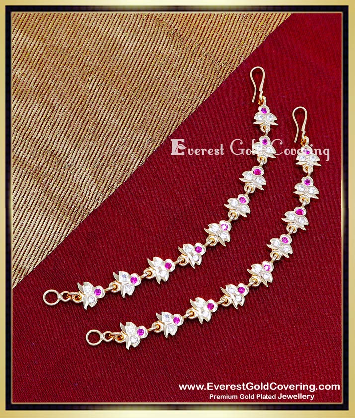 gold plated impon ear chain designs