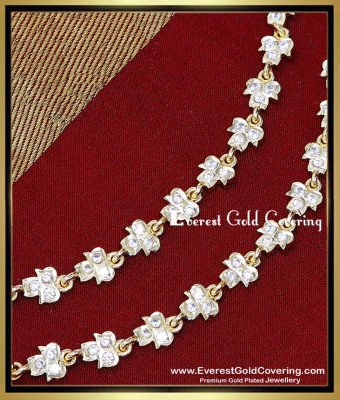 MAT336 – Real Gold Pattern Impon White Stone Ear Chain Designs