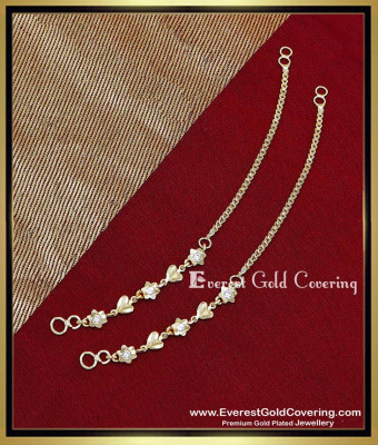MAT344 - South Indian Impon Stone Ear Chain for Heavy Earrings