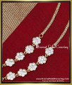 Original Impon White Stone Flower Design Suthu Mattal Impon stone mattal gold plated