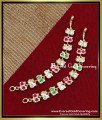 Wedding Jewellery Multi Stone Leaf Model Ear Maati Designs ear chain designs panchaloha mattal