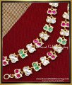 Wedding Jewellery Multi Stone Leaf Model Ear Maati Designs ear chain designs panchaloha mattal