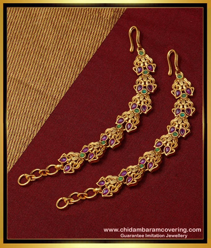 MAT160 - Premium Quality Kemp Stone Peacock Design Temple Jewellery Matilu Designs Online MAT160 - Premium Quality Kemp Stone Peacock Design Temple Jewellery Matilu Designs Online