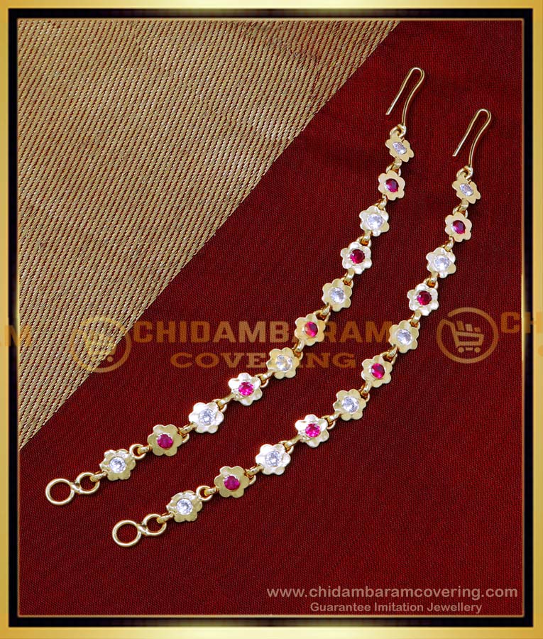 gold ear chain designs with price india