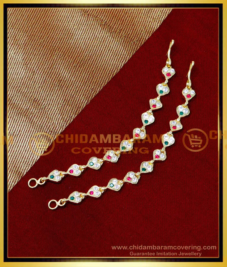 Ear Matty Buy Beautiful Bridal Wear Gold Design Impon Ear Chain Designs