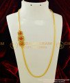 MCHN153 - Latest Daily Wear Ruby Emerald Flower Design Side Mugappu Chain for Women MCHN153 - Latest Daily Wear Ruby Emerald Flower Design Side Mugappu Chain for Women
